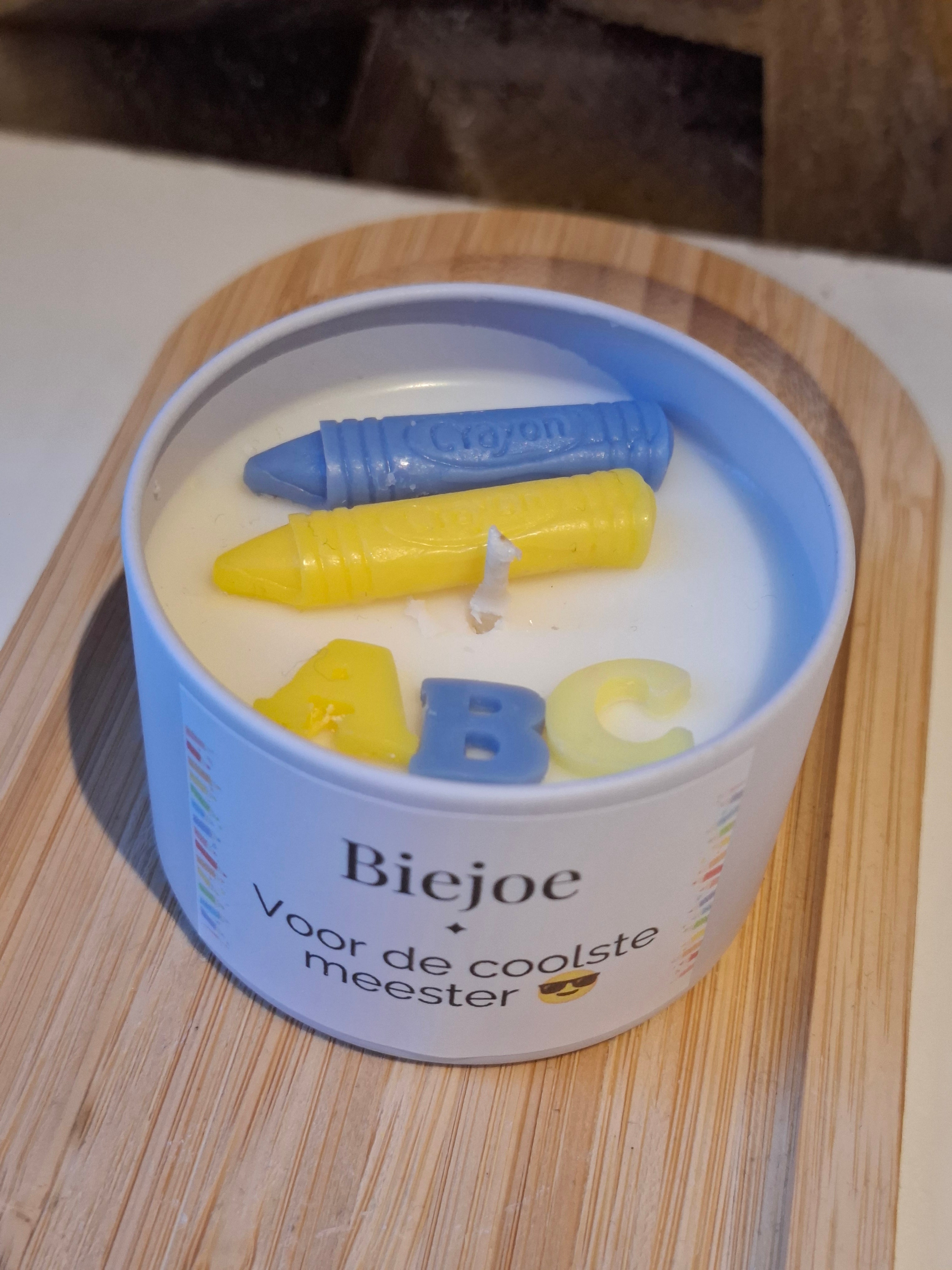 Blik geurkaars ABC